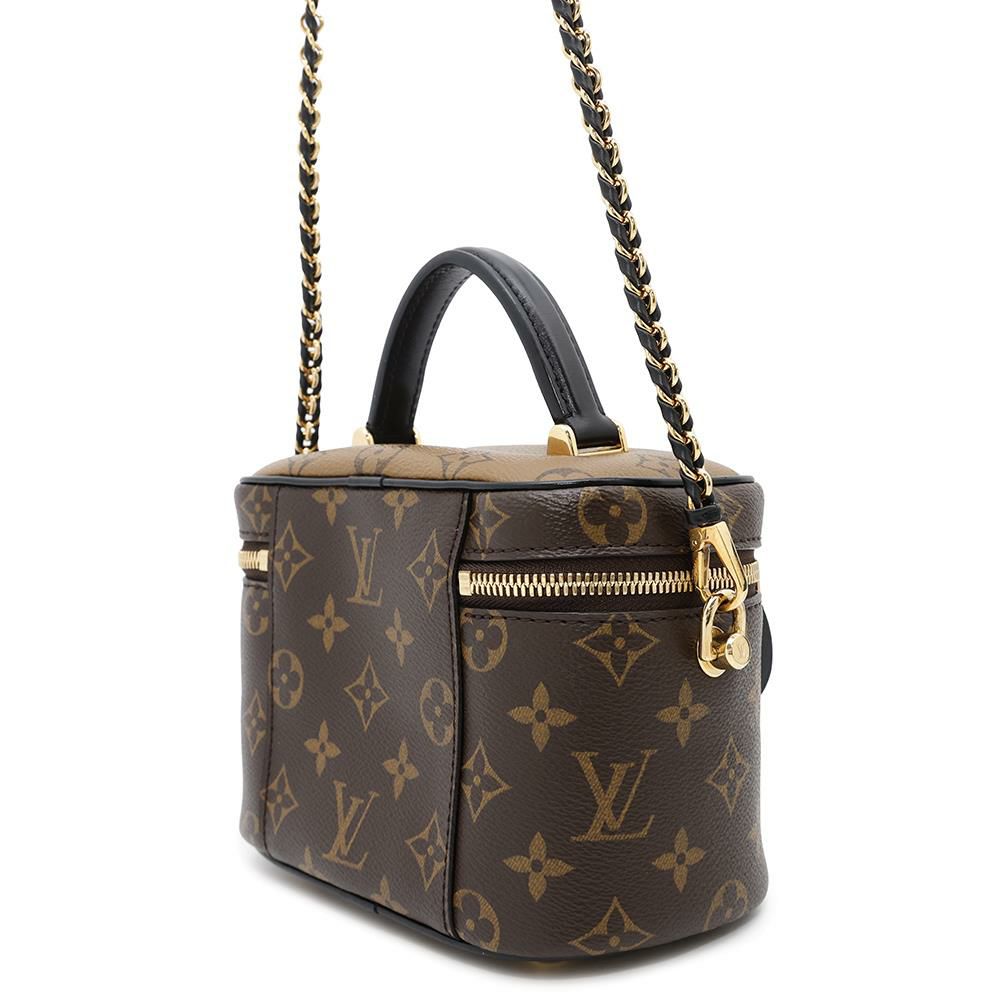 ルイヴィトン ハンドバッグ モノグラム・リバース ヴァニティ NV PM M45165 LOUIS VUITTON 2wayショルダーバッグ ブラック 黒
