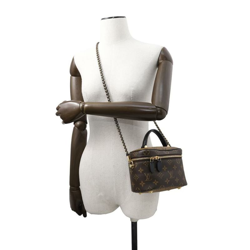 ルイヴィトン ハンドバッグ モノグラム・リバース ヴァニティ NV PM M45165 LOUIS VUITTON 2wayショルダーバッグ ブラック 黒