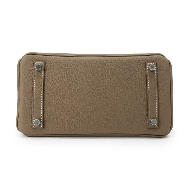 エルメス バーキン25 エトゥープ/シルバー金具 トゴ K刻印 HERMES ハンドバッグ