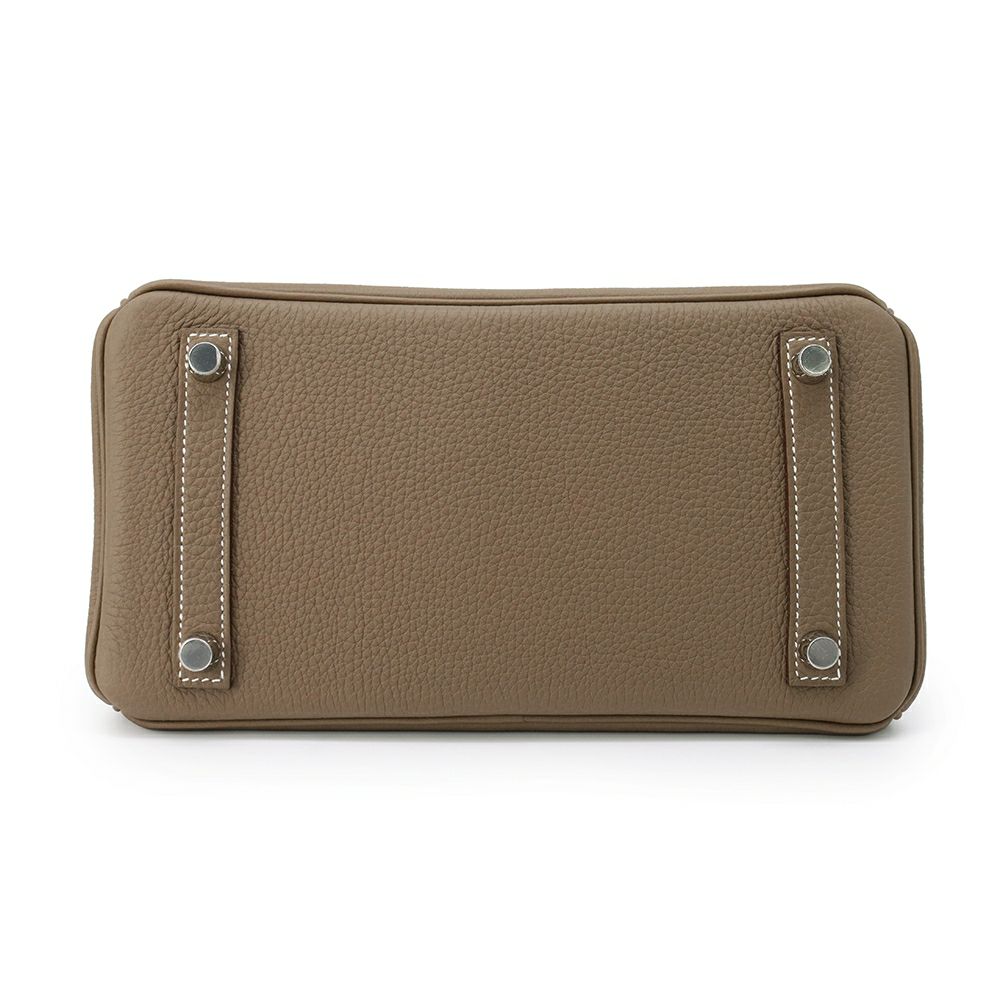 エルメス バーキン25 エトゥープ/シルバー金具 トゴ K刻印 HERMES ハンドバッグ