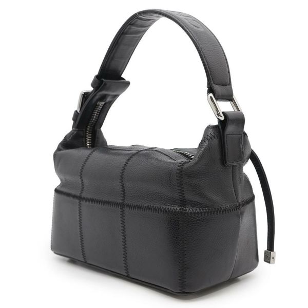 シャネル ハンドバッグ チョコバー レザー CHANEL バッグ 黒