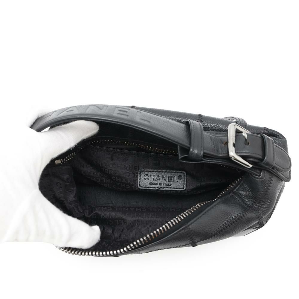 シャネル ハンドバッグ チョコバー レザー CHANEL バッグ 黒