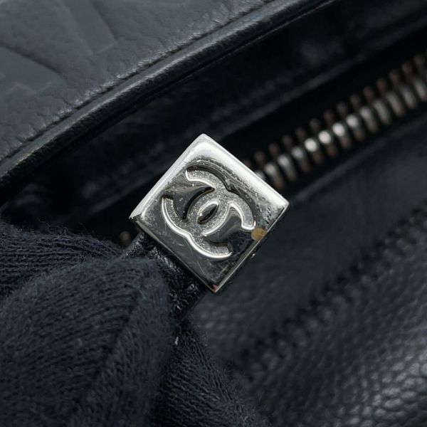 シャネル ハンドバッグ チョコバー レザー CHANEL バッグ 黒