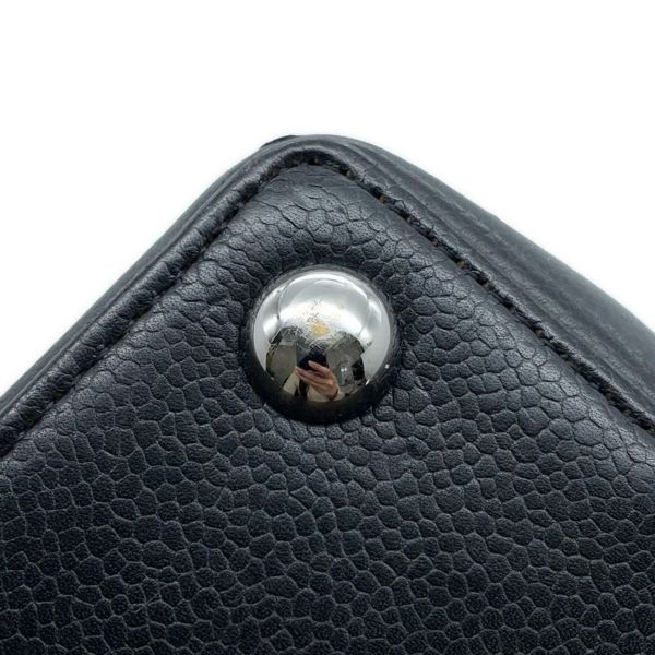 シャネル ハンドバッグ チョコバー レザー CHANEL バッグ 黒