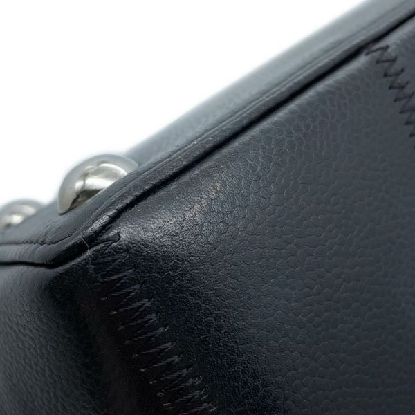 シャネル ハンドバッグ チョコバー レザー CHANEL バッグ 黒