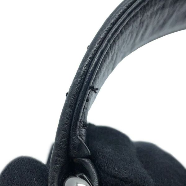 シャネル ハンドバッグ チョコバー レザー CHANEL バッグ 黒