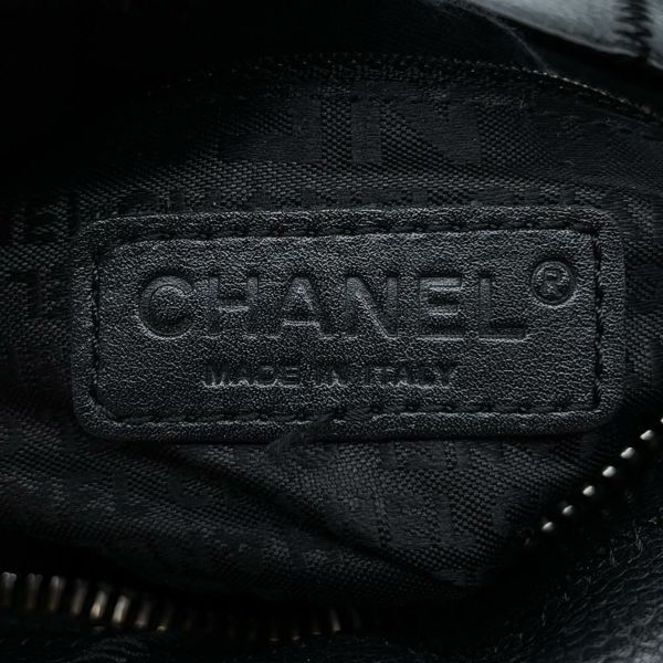 シャネル ハンドバッグ チョコバー レザー CHANEL バッグ 黒