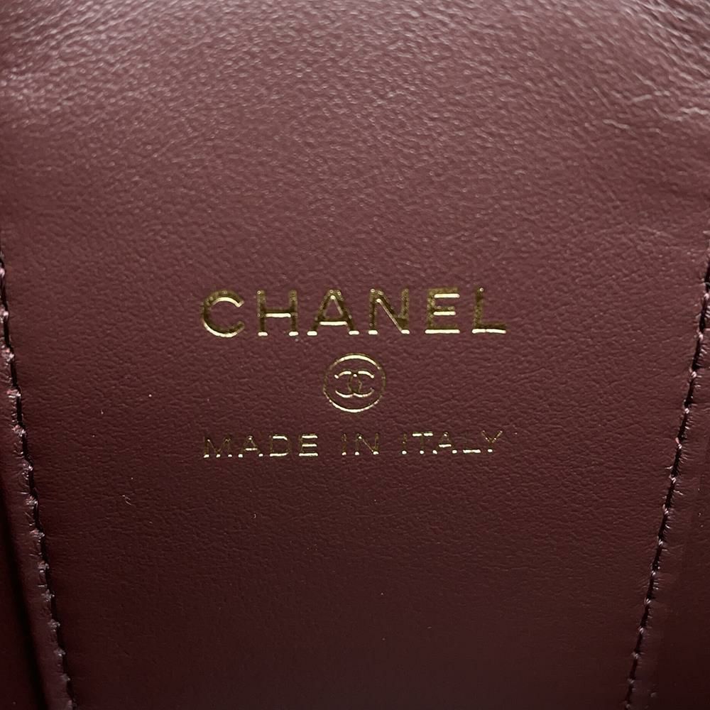 シャネル チェーンショルダーバッグ マトラッセ ココマーク ヴァニティケース ミニ キャビアスキン AP1340 バニティ 黒