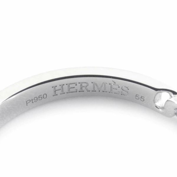 エルメス リング エヴァー・セリエ Pt950プラチナ リングサイズ55 HERMES ウェディングリング ジュエリー 指輪