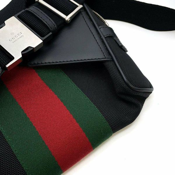 グッチ ボディバッグ シェリーライン キャンバス 630919 GUCCI バッグ 黒 アウトレット品