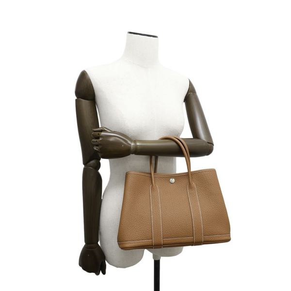 エルメス トートバッグ ガーデンパーティTPM ゴールド/シルバー金具 ネゴンダ B刻印