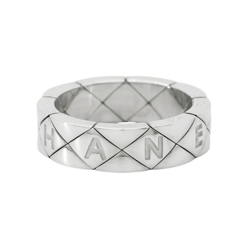 シャネル リング フレキシブルマトラッセリング K18WGホワイトゴールド リングサイズ約18号 J1347 CHANEL 指輪