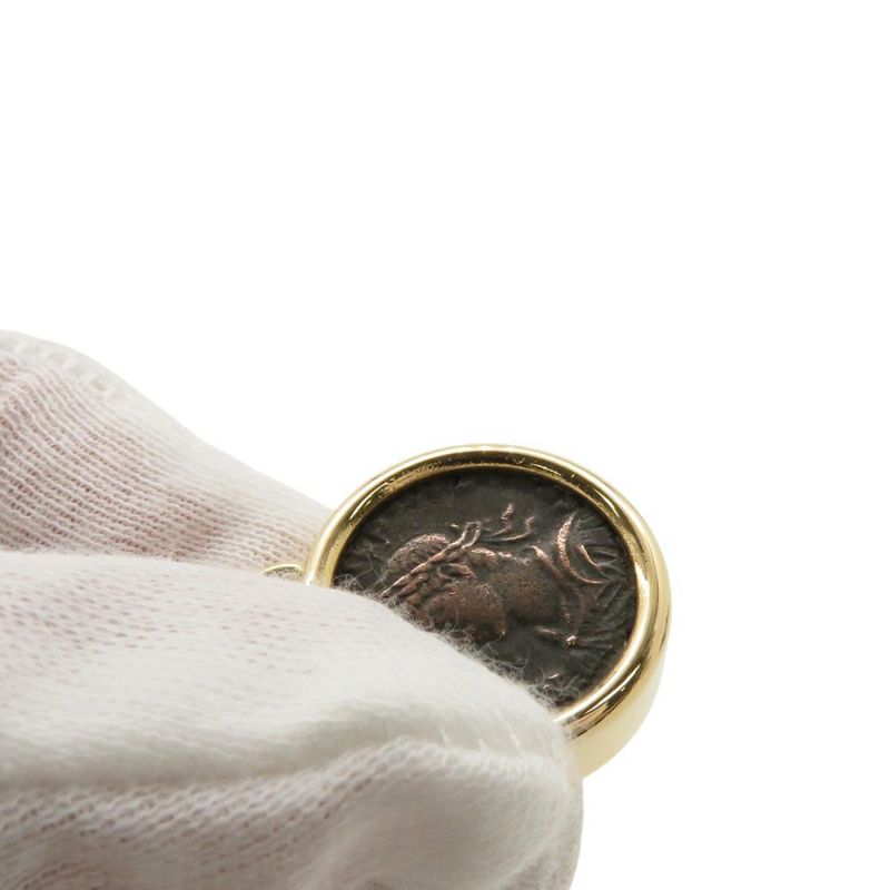 ブルガリ キーホルダー チャーム  モネーテ 古代コイン キーチェーン アンティーク K18YGイエローゴールド BVLGARI