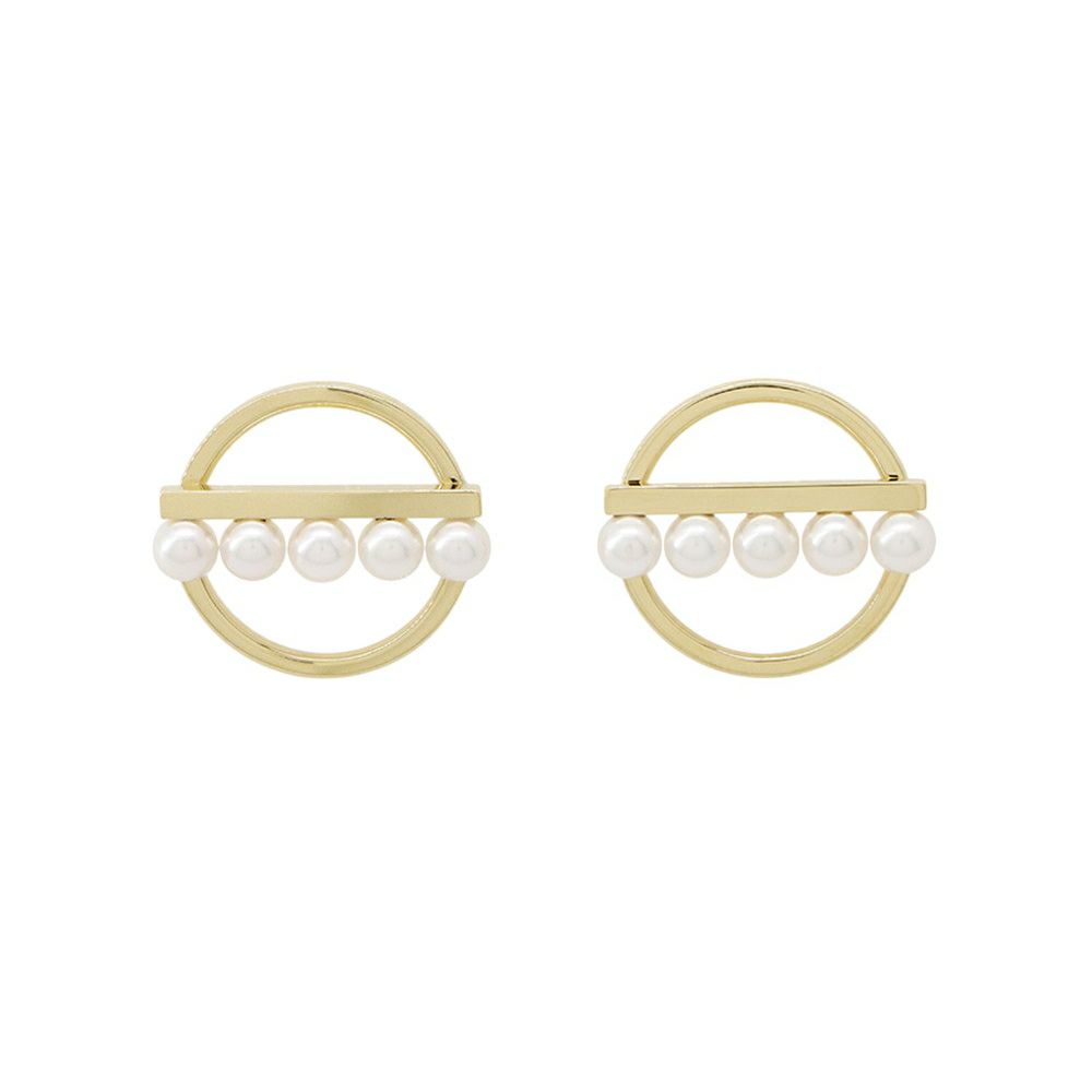 タサキ ピアス バランス ディヴァイン あこや真珠 K18YGイエロー  