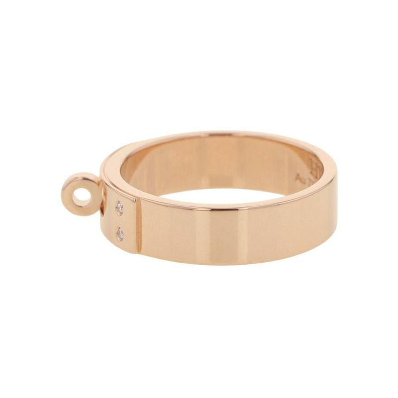 エルメス リング ケリーPM ダイヤモンド 4P 計0.02ct K18PGピンクゴールド リングサイズ50 HERMES ジュエリー 指輪