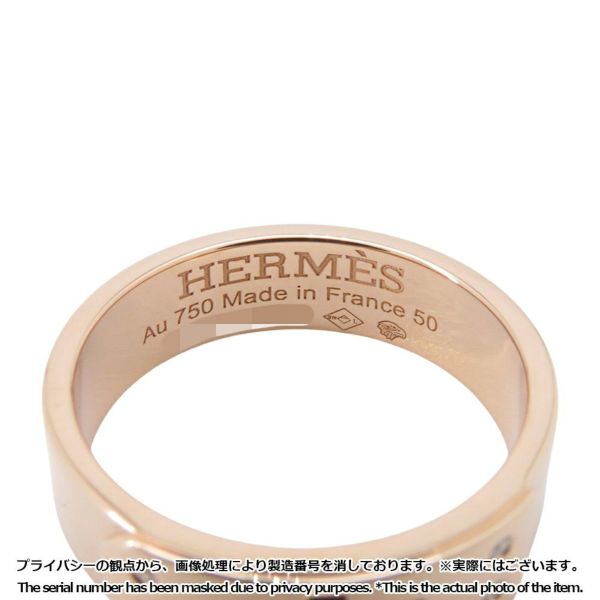 エルメス リング ケリーPM ダイヤモンド 4P 計0.02ct K18PGピンクゴールド リングサイズ50 HERMES ジュエリー 指輪