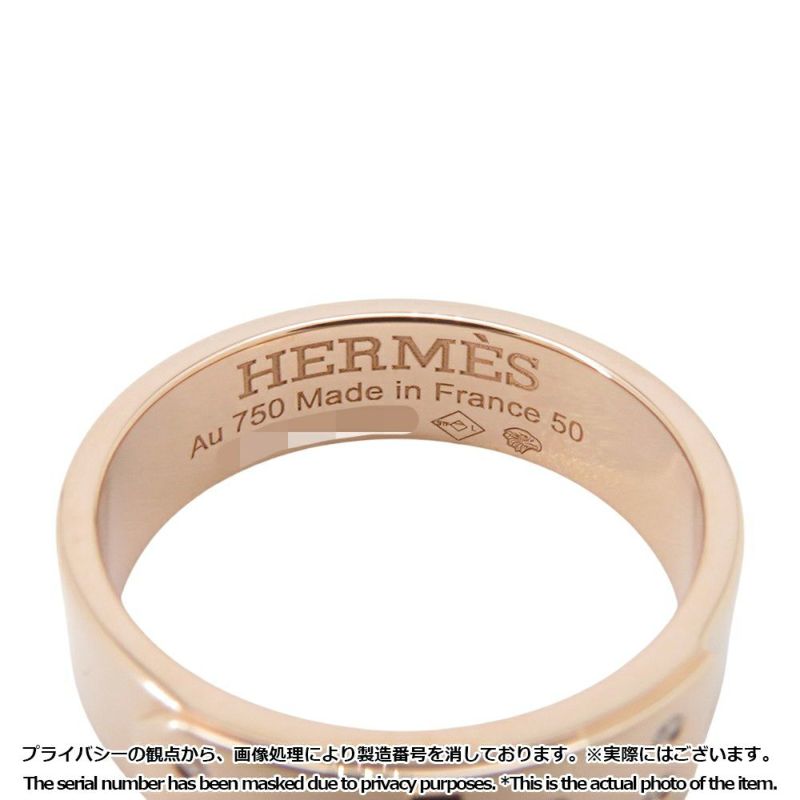 エルメス リング ケリーPM ダイヤモンド 4P 計0.02ct K18PGピンクゴールド リングサイズ50 HERMES ジュエリー 指輪