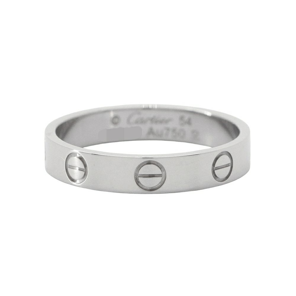 カルティエ リング ラブ スモールモデル K18WGホワイトゴールド リング  
