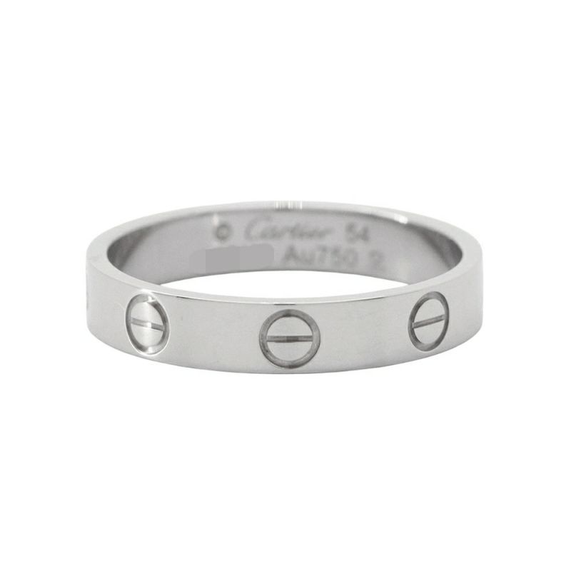 カルティエ リング ラブ スモールモデル K18WGホワイトゴールド リングサイズ54 B4085100 Cartier LOVE ジュエリー 指輪