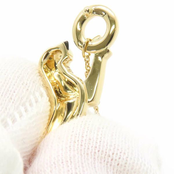 カルティエ ネックレス パンテール ドゥ ダイヤ 19P 計0.07ct ツァボライトガーネット 1P K18YG ブラックラッカー