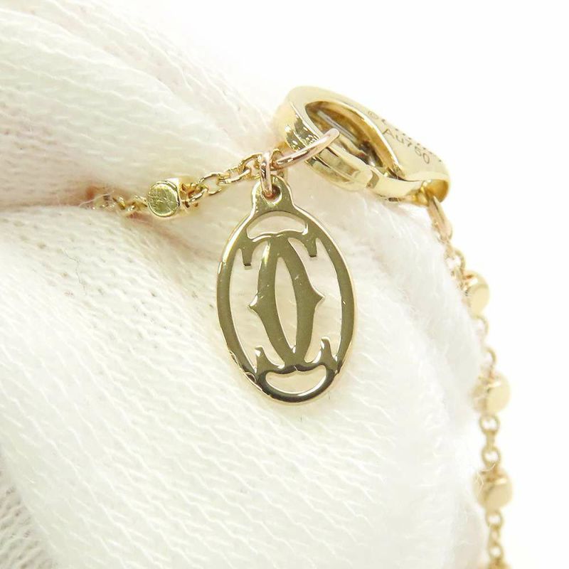 カルティエ ネックレス パンテール ドゥ ダイヤ 19P 計0.07ct ツァボライトガーネット 1P K18YG ブラックラッカー