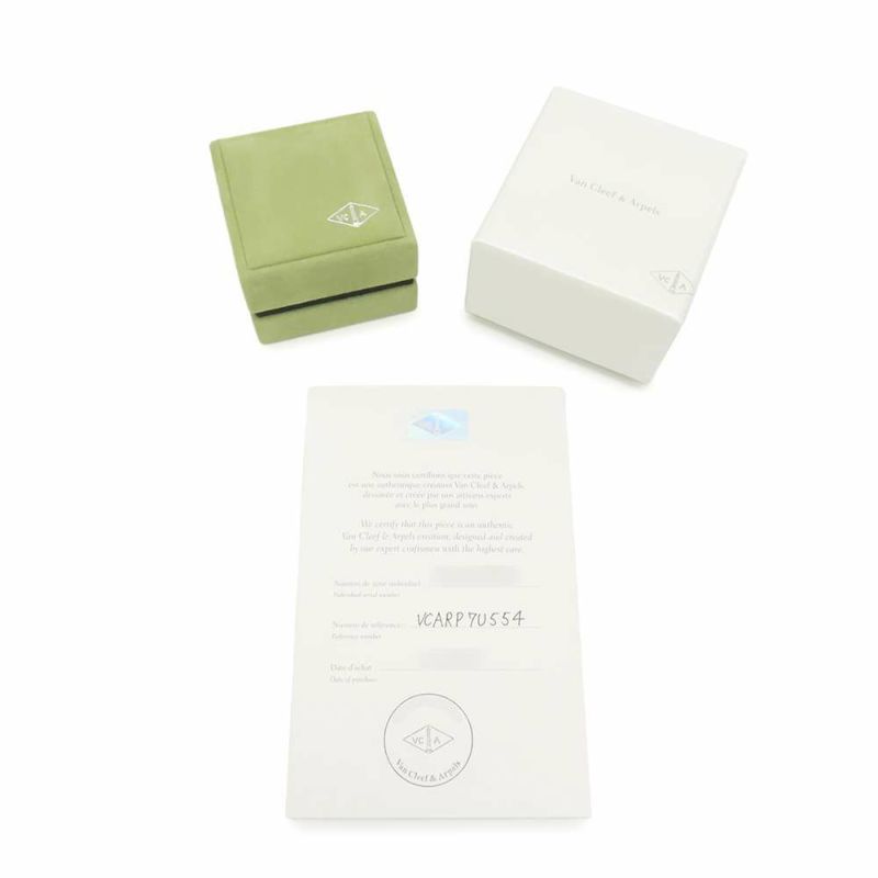 ヴァンクリーフ&アーペル リング ヴィンテージ アルハンブラ リバーシブル カーネリアン ダイヤ 1P ギヨシェ K18PG サイズ54 指輪