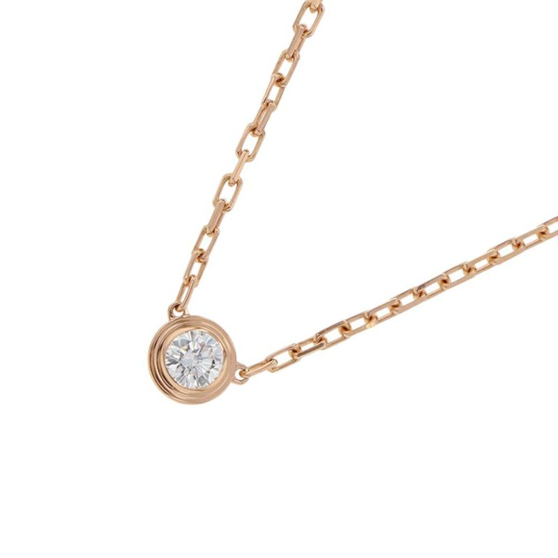カルティエ ネックレス ダムール スモールモデル ダイヤモンド 1P 計0.09ct K18PG B7215700 ジュエリー