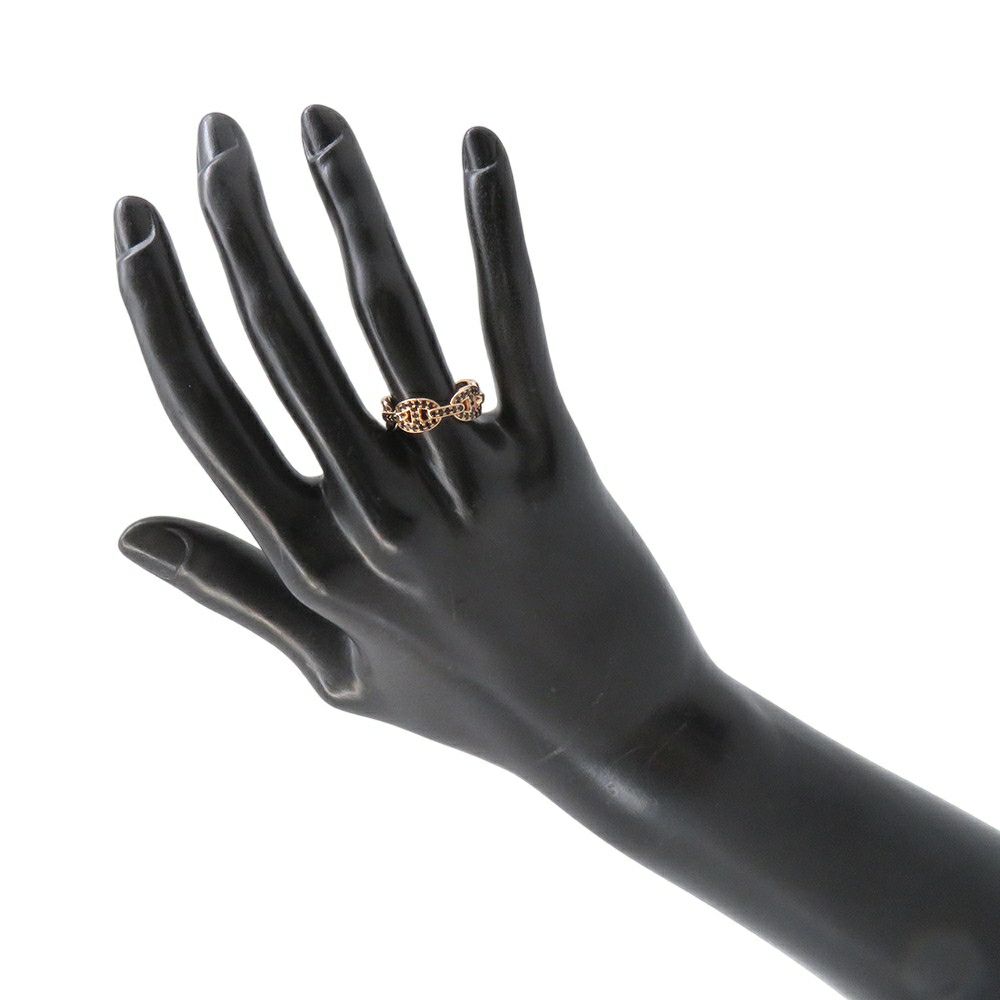 エルメス リング シェーヌダンクル アンシェネPM ブラックスピネル K18PG リングサイズ52 HERMES ジュエリー