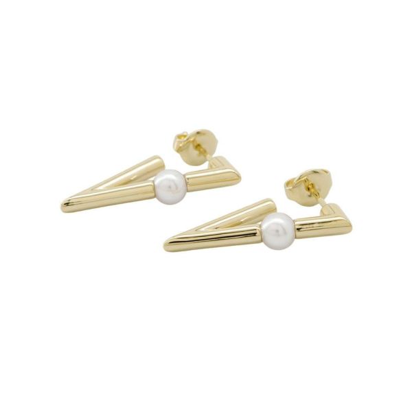 ミキモト ピアス V Code あやこ真珠 K18YGイエローゴールド PE-1779PK MIKIMOTO ジュエリー