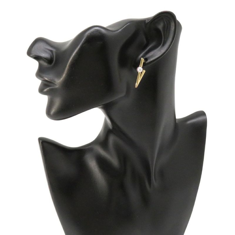 ミキモト ピアス V Code あやこ真珠 K18YGイエローゴールド PE-1779PK MIKIMOTO ジュエリー