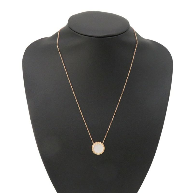 ティファニー ネックレス Tトゥー サークル ペンダント ダイヤモンド 計0.05ct K18PG マザーオブパール 64026801