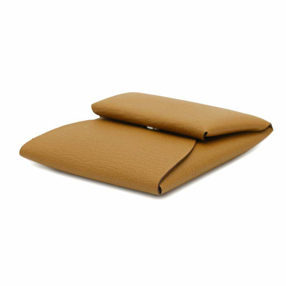 エルメス コインケース バスティア キャメル シェブルミゾル W刻印 HERMES 財布