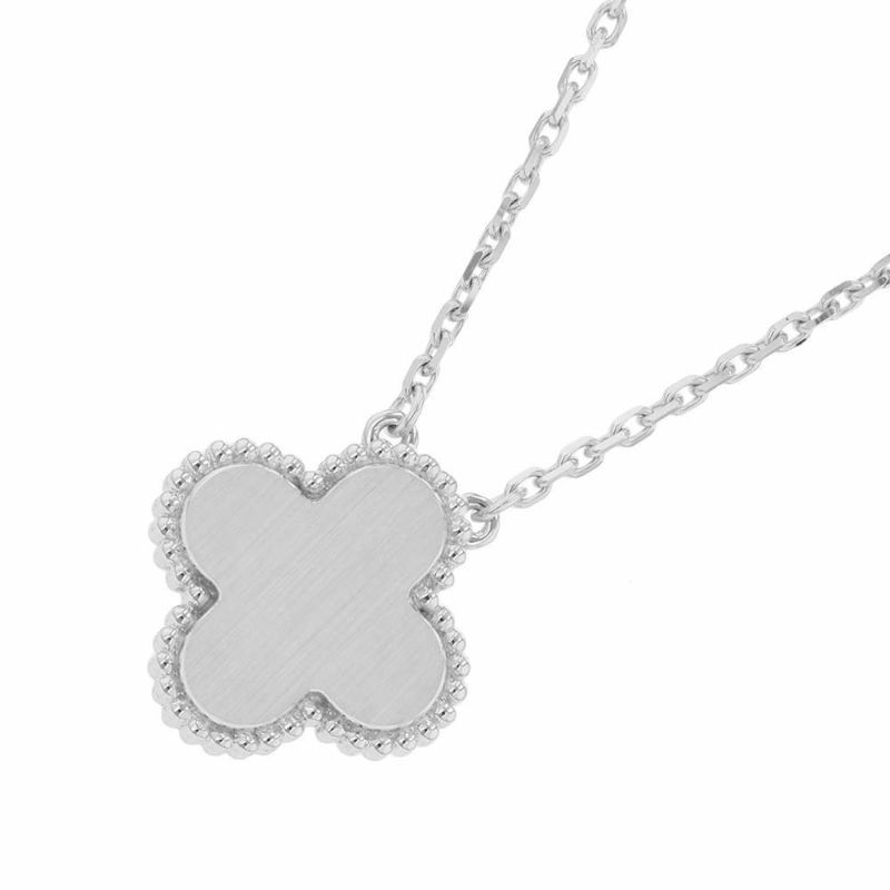 ヴァンクリーフ&アーペル ネックレス ヴィンテージ アルハンブラ ギヨシェ ダイヤ 1P K18WG/K18PG VCARPNTH00 2024年ホリデー限定