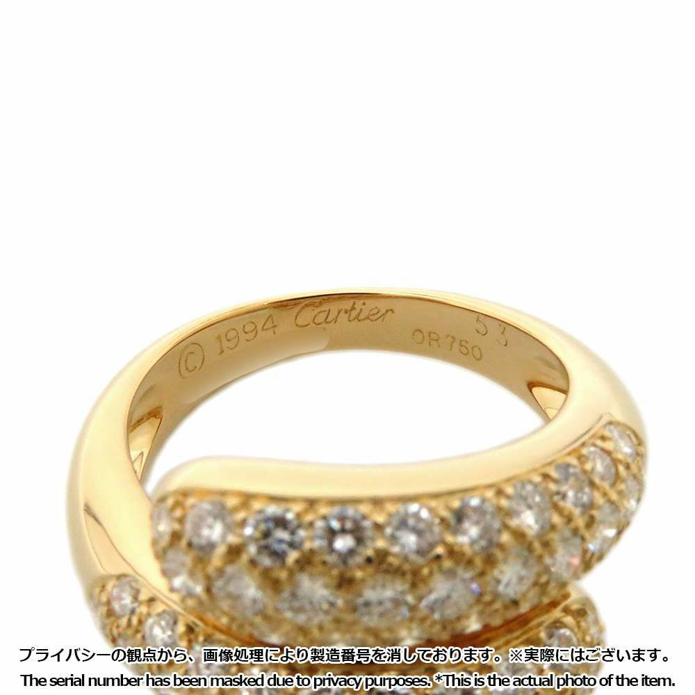 カルティエ リング ミミリング ダイヤモンド K18YGイエローゴールド リングサイズ53 Cartier 指輪