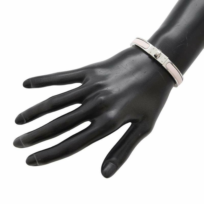 エルメス ブレスレット ミニクリック ケリー PM エナメル ローズ・カンダー/シルバー金具 HERMES