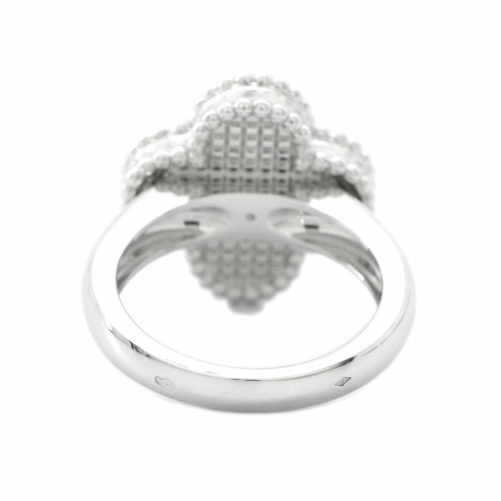 ヴァンクリーフ&アーペル リング ヴィンテージ アルハンブラ リング ギヨシェ K18WG リングサイズ47 VCARP9XI47 指輪