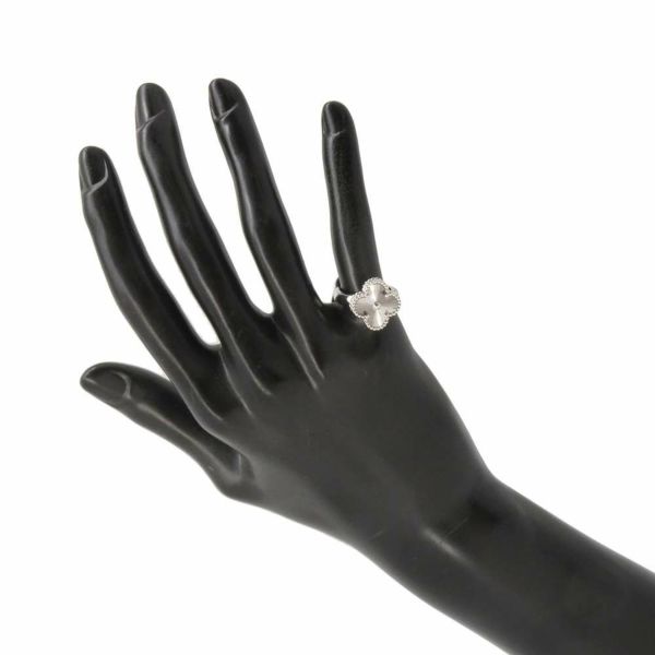 ヴァンクリーフ&アーペル リング ヴィンテージ アルハンブラ リング ギヨシェ K18WG リングサイズ47 VCARP9XI47 指輪