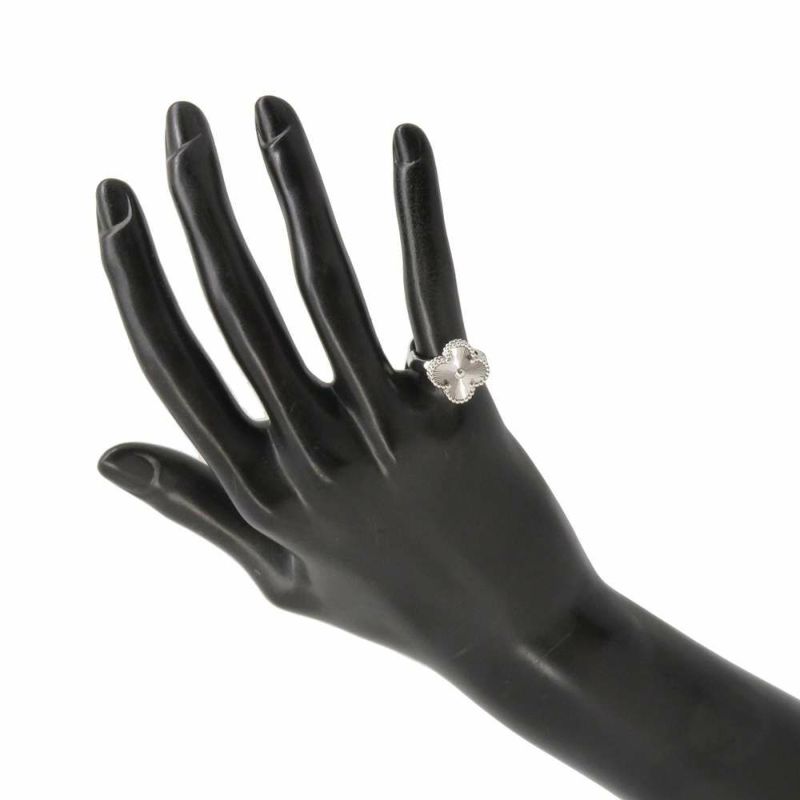 ヴァンクリーフ&アーペル リング ヴィンテージ アルハンブラ リング ギヨシェ K18WG リングサイズ47 VCARP9XI47 指輪