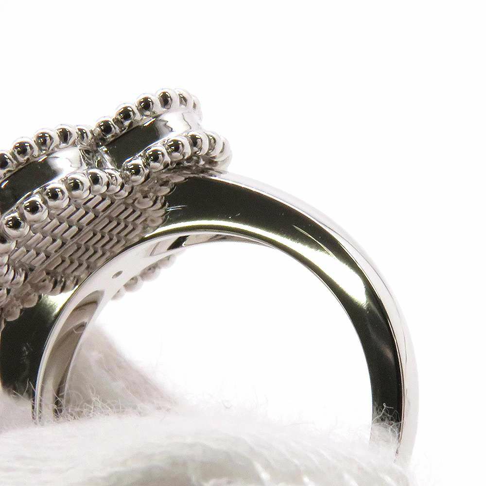 ヴァンクリーフ&アーペル リング ヴィンテージ アルハンブラ リング ギヨシェ K18WG リングサイズ47 VCARP9XI47 指輪