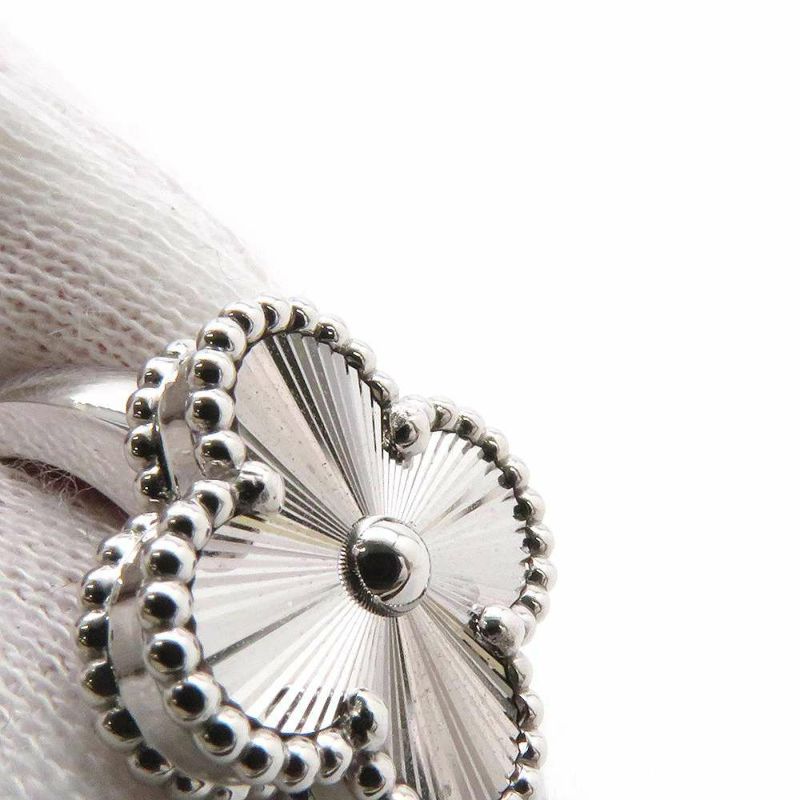 ヴァンクリーフ&アーペル リング ヴィンテージ アルハンブラ リング ギヨシェ K18WG リングサイズ47 VCARP9XI47 指輪