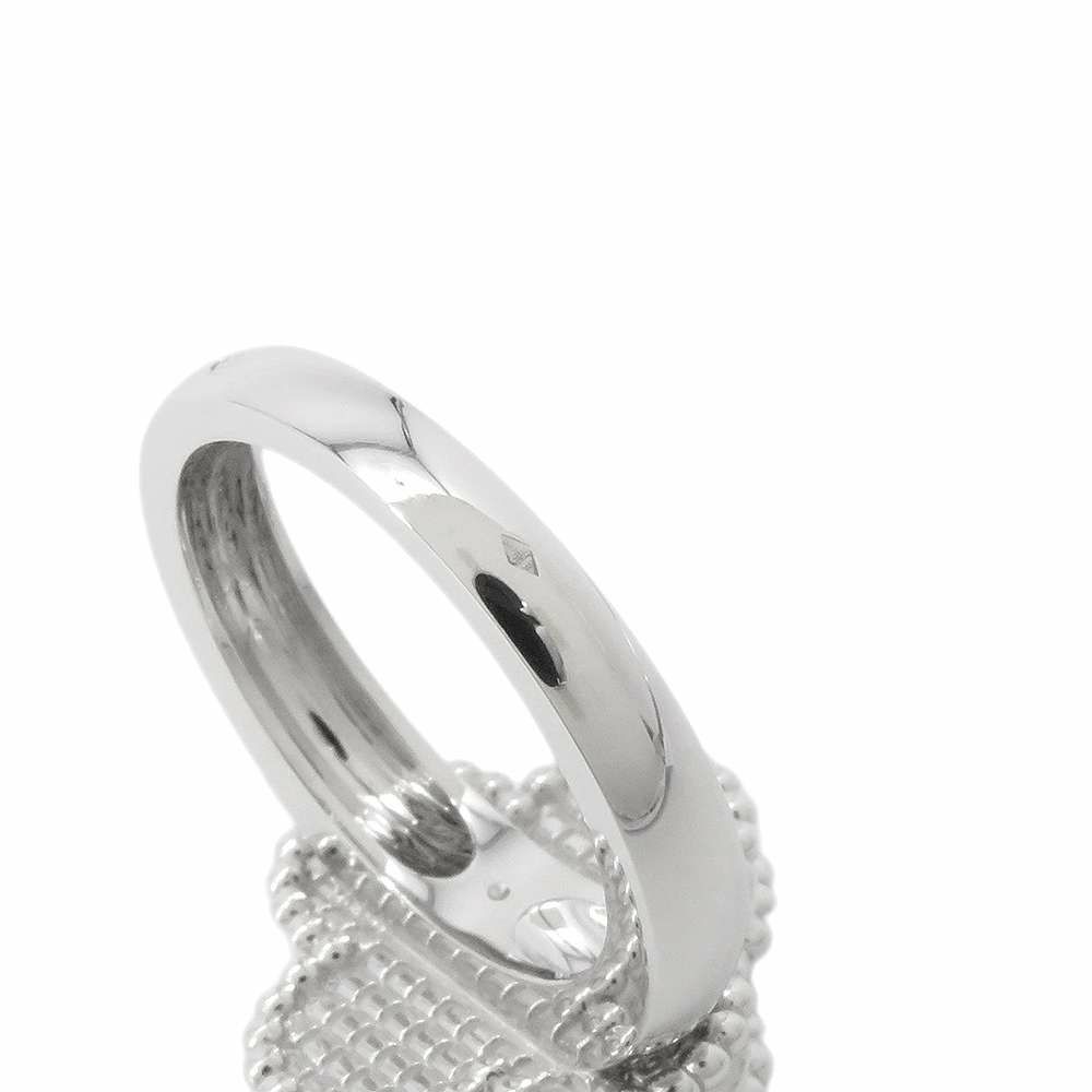 ヴァンクリーフ&アーペル リング ヴィンテージ アルハンブラ リング ギヨシェ K18WG リングサイズ47 VCARP9XI47 指輪