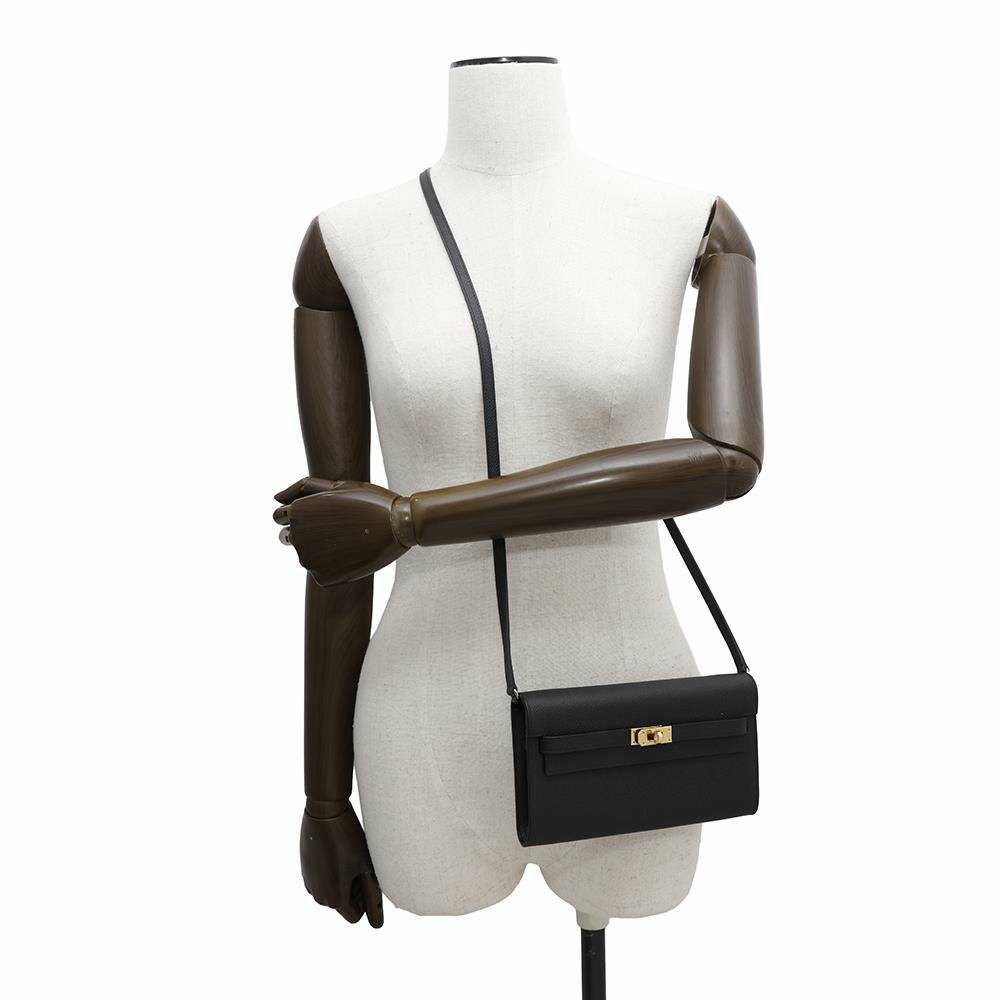エルメス ケリーウォレット ロング トゥーゴー ブラック/ゴールド金具 エプソン B刻印 HERMES 黒