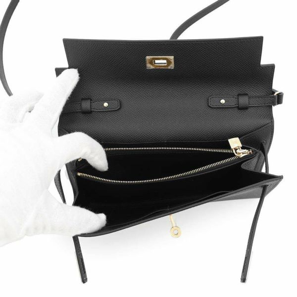 エルメス ケリーウォレット ロング トゥーゴー ブラック/ゴールド金具 エプソン B刻印 HERMES 黒