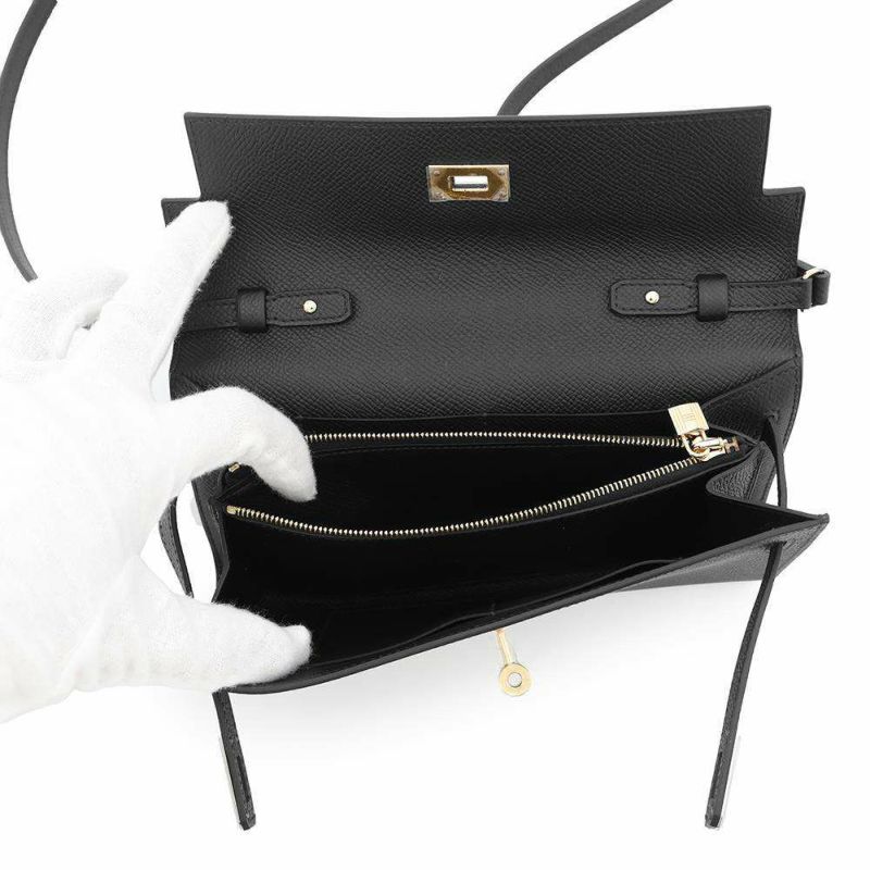 エルメス ケリーウォレット ロング トゥーゴー ブラック/ゴールド金具 エプソン B刻印 HERMES 黒