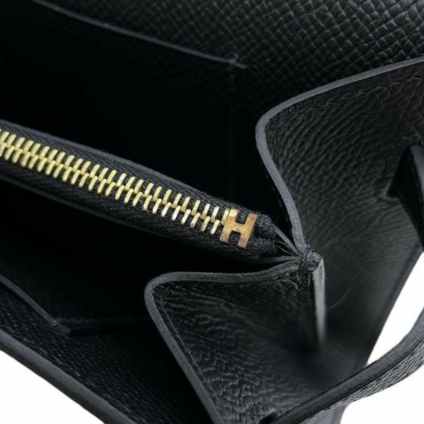 エルメス ケリーウォレット ロング トゥーゴー ブラック/ゴールド金具 エプソン B刻印 HERMES 黒