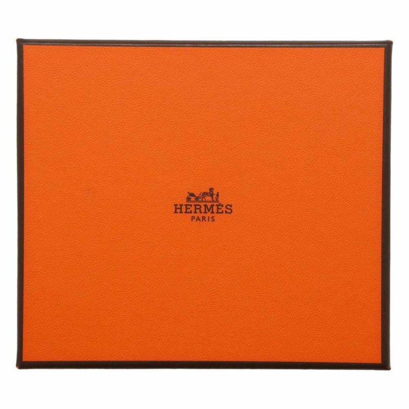 エルメス コインケース アザップコンパクト シルクイン チャイ/シルバー金具 ヴォーエプソン U刻印