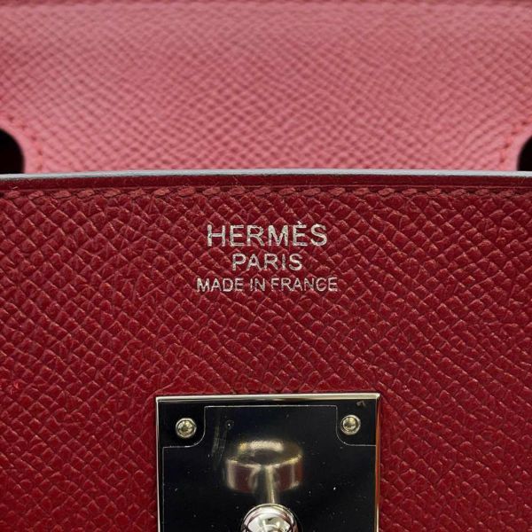 エルメス バーキン30 ルビー/シルバー金具 ヴォーエプソン X刻印 HERMES Birkin ハンドバッグ