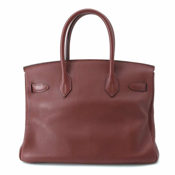 エルメス バーキン30 ルージュアッシュ/シルバー金具 スイフト K刻印 HERMES Birkin ハンドバッグ □