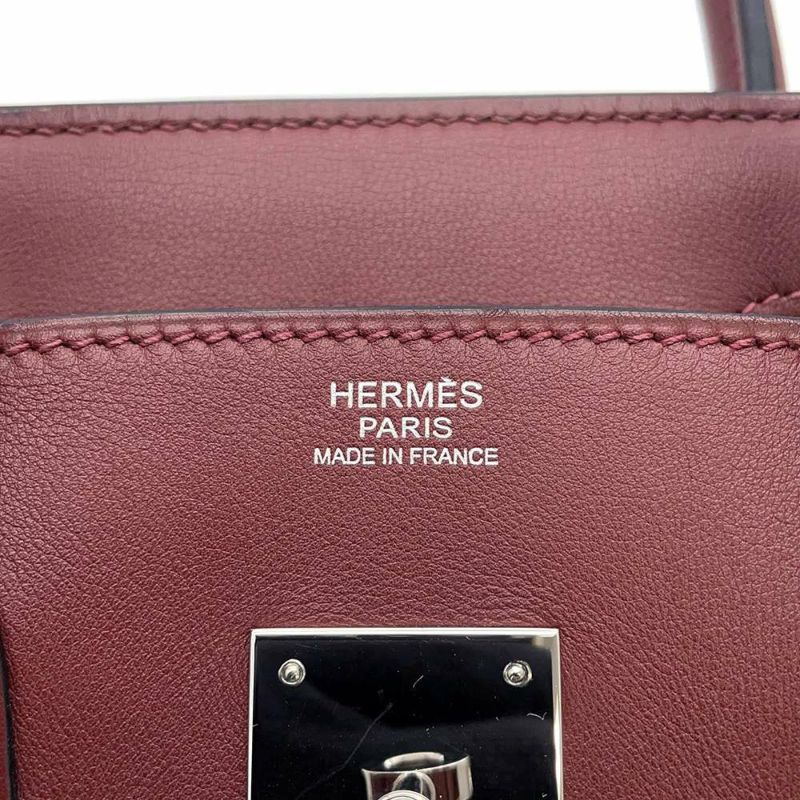 エルメス バーキン30 ルージュアッシュ/シルバー金具 スイフト K刻印 HERMES Birkin ハンドバッグ □