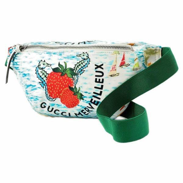 グッチ ボディバッグ チルドレンズ ナイロン 502095 GUCCI ウエストポーチ キッズ イチゴ タツノオトシゴ